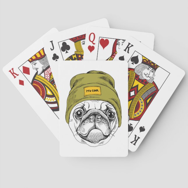 Baraja De Cartas Hipster Pug | Es Guay (Reverso)