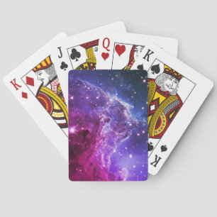 Baraja De Cartas Hipster Púrpura Ombre Cabeza de Mono Nebulosa