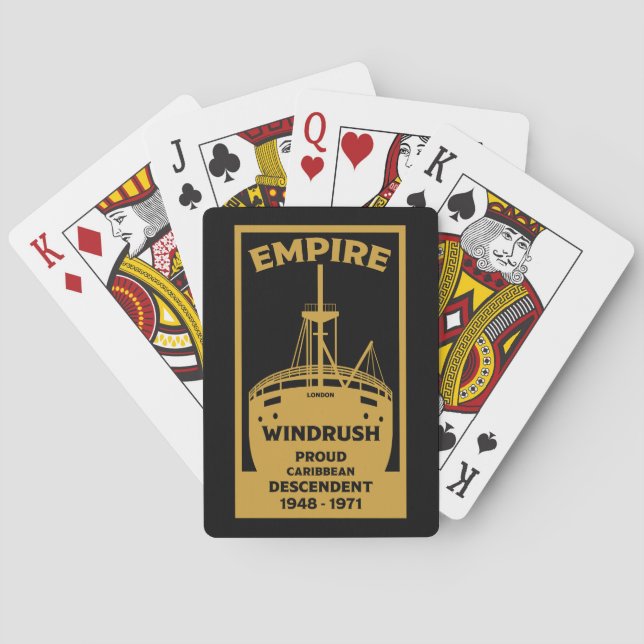 Baraja De Cartas Historia negra de generación Windrush (Reverso)