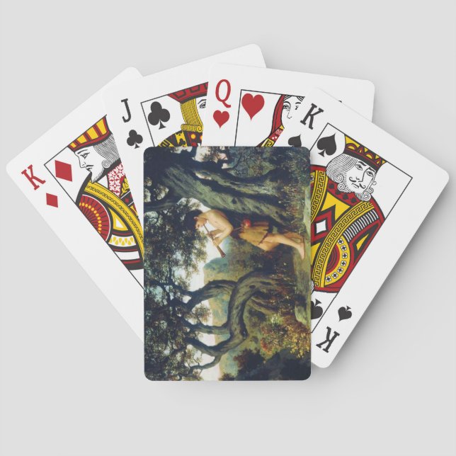 Baraja De Cartas Histórico pastor jugando a la flauta (Reverso)