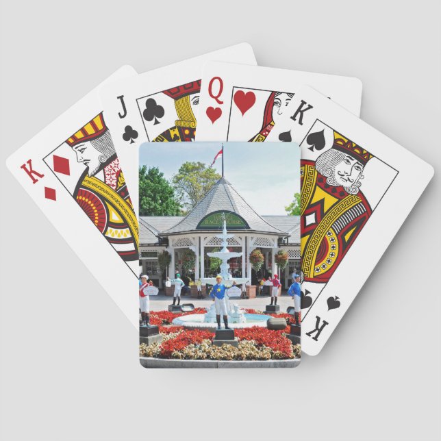 Baraja De Cartas Histórico Saratoga 150 en el día de la inauguració (Reverso)