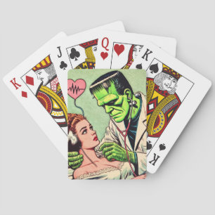 Baraja De Cartas Historietas de amor de los monstruos retro
