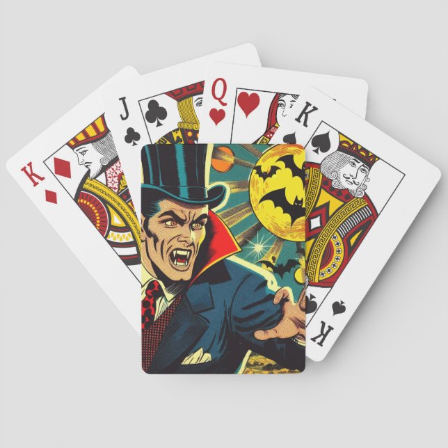 Baraja De Cartas Historietas de vampiros de época (Reverso)