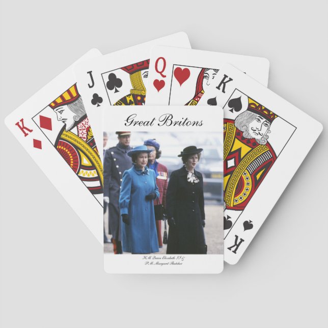 Baraja De Cartas HM Queen Elizabeth II-Margaret Thatcher (Reverso)