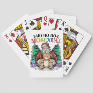 Baraja De Cartas Ho Ho Ho Mosexual Gay Santa LGBTQ Navidad Gay 