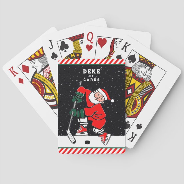 Baraja De Cartas Hockey Christmas Stocking Stuffers (Reverso)