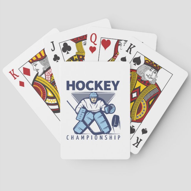 Baraja De Cartas Hockey gracioso (Reverso)