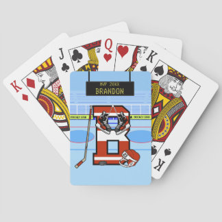 Baraja De Cartas Hockey sobre hielo B inicial personalizado