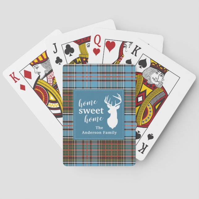 Baraja De Cartas Hogar dulce Hogar Tartan Anderson Tartan (Reverso)