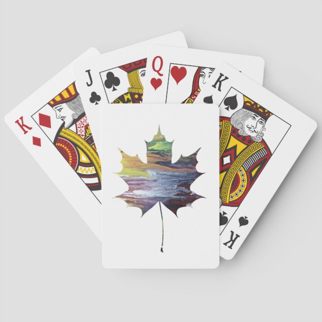 Baraja De Cartas Hoja de arce (Reverso)