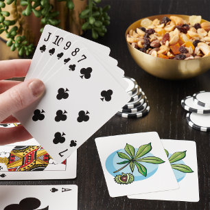 Baraja De Cartas Hoja de castaño de Indias y fruto