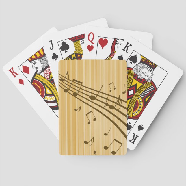 Baraja De Cartas Hoja de nueces de música de fondo (Reverso)