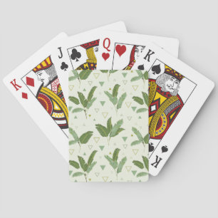 Baraja De Cartas Hoja del plátano con los triángulos
