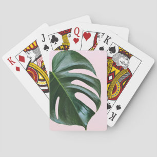 Baraja De Cartas Hoja tropical de Monstera