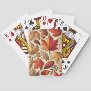 Baraja De Cartas hojas clásicas de otoño