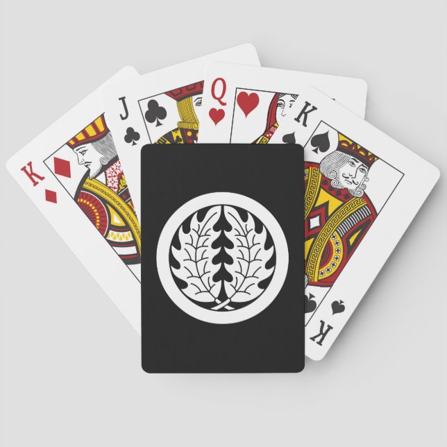 Baraja De Cartas Hojas de acebo abrazadas en círculo (Reverso)