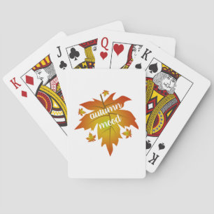 Baraja De Cartas Hojas de arce en la tipografía de humor de otoño