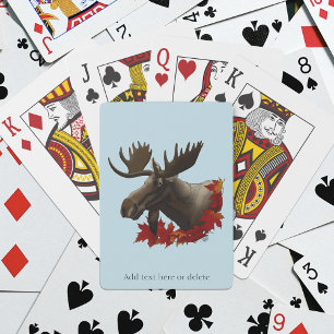Baraja De Cartas Hojas de arce rojas de Moose