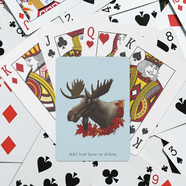 Baraja De Cartas Hojas de arce rojas de Moose (Subido por el creador)