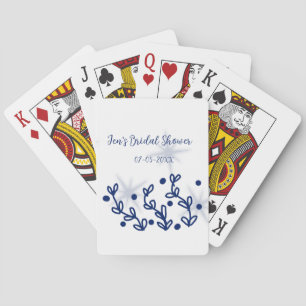 Baraja De Cartas Hojas de estrellas azules lujo real ducha de novia