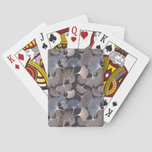 Baraja De Cartas Hojas de Ginkgo: elegante patrón natural.