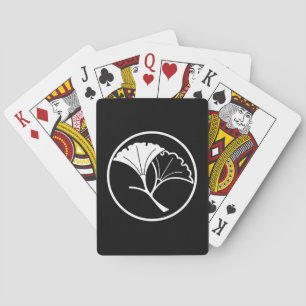 Baraja De Cartas Hojas de ginkgo yin yáng en anillo filiforme