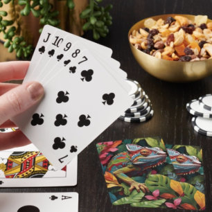 Baraja De Cartas Hojas de lagarto y tarjetas de reproducción de col