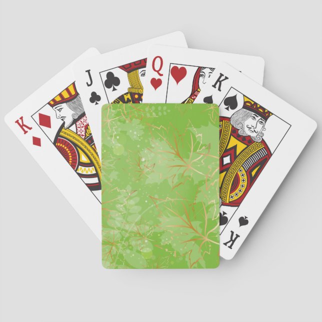 Baraja De Cartas Hojas de oro 7 (Reverso)