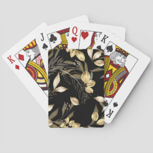 Baraja De Cartas Hojas de oro: exóticas sin soldadura botánica