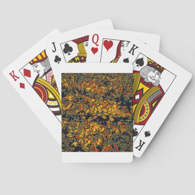 Baraja De Cartas Hojas de otoño (Reverso)