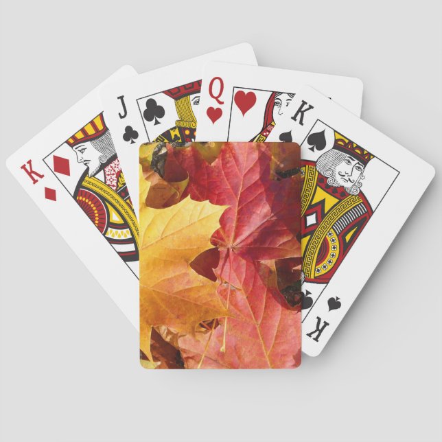 Baraja De Cartas Hojas de otoño - ¡Asombroso! (Reverso)