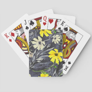 Baraja De Cartas Hojas de otoño, bayas: patrón de acuarela.