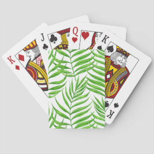 Baraja De Cartas Hojas de palma acuarela