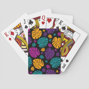 Baraja De Cartas Hojas de Palma Coloridas