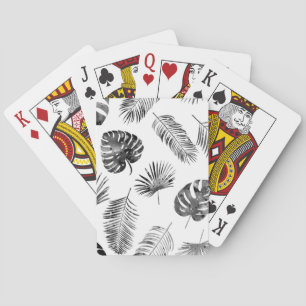 Baraja De Cartas Hojas de palma negras: inmaculadas.