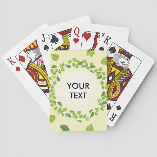 Baraja De Cartas Hojas de primavera (Reverso)