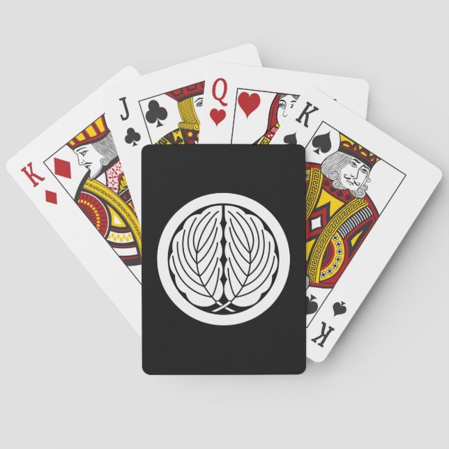Baraja De Cartas Hojas de roble abrazando en círculo (Reverso)
