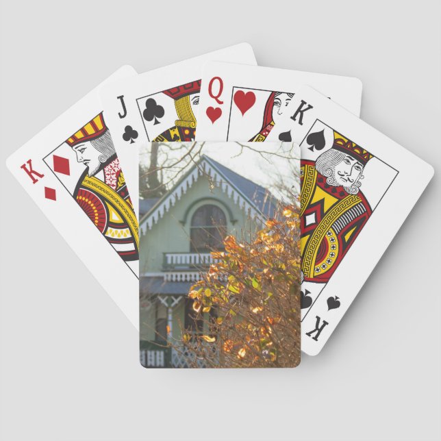 Baraja De Cartas Hojas doradas y pan de jengibre - Viñedo de Martha (Reverso)