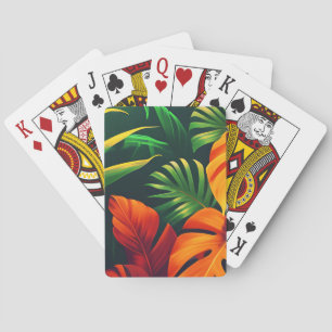 BARAJA DE CARTAS HOJAS FRONDOSAS NATURALEZA JARDÍN