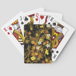 Baraja De Cartas Hojas japonesas de otoño Antiguo Botánico