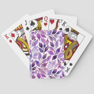 Baraja De Cartas Hojas Purpura