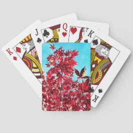 Baraja De Cartas Hojas rojas