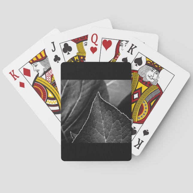 Baraja De Cartas hojas siendo (Reverso)