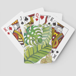 Baraja De Cartas Hojas tropicales cortas en acuarela