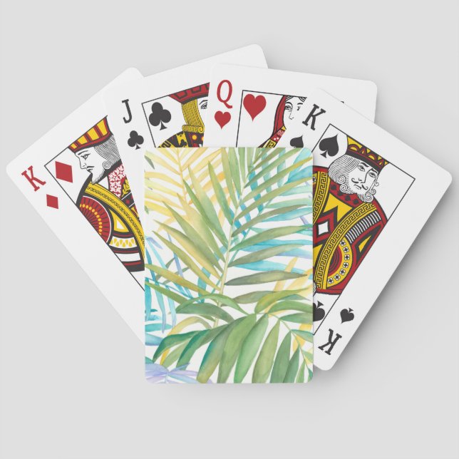 Baraja De Cartas Hojas tropicales de palmera (Reverso)