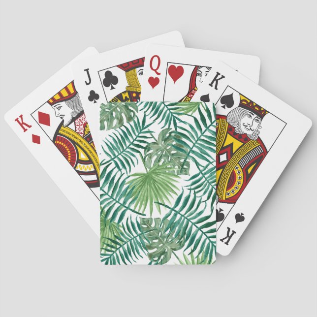 Baraja De Cartas Hojas tropicales de selva (Reverso)