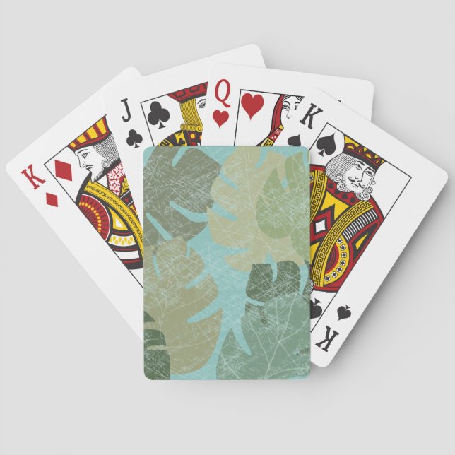 Baraja De Cartas Hojas Tropicales Faded (Reverso)