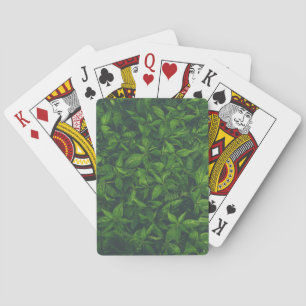 Baraja De Cartas Hojas Verdes Profundas
