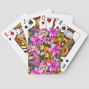 Baraja De Cartas Hojas y flores tropicales