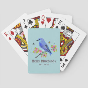 Baraja De Cartas Hola tarjetas de juego Bluebirds - Azul